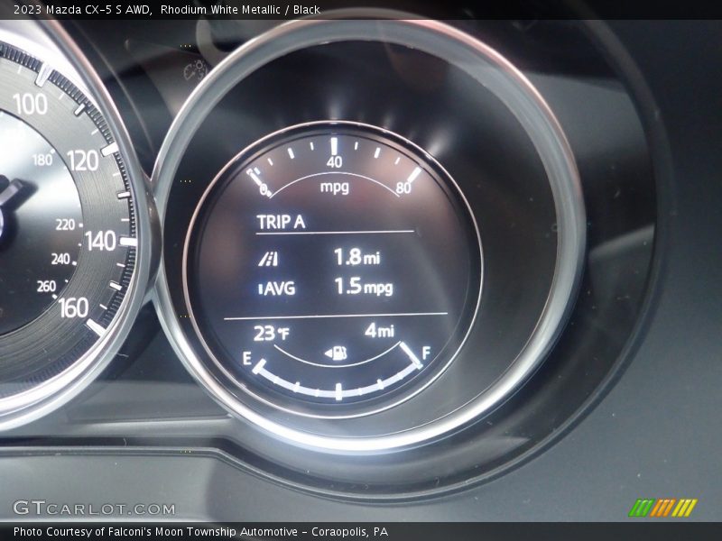 Rhodium White Metallic / Black 2023 Mazda CX-5 S AWD