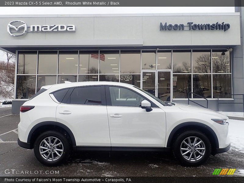Rhodium White Metallic / Black 2023 Mazda CX-5 S Select AWD