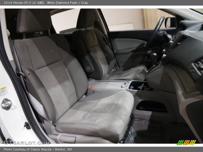 White Diamond Pearl / Gray 2014 Honda CR-V LX AWD