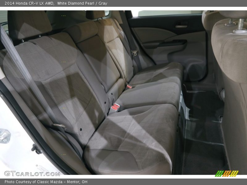 White Diamond Pearl / Gray 2014 Honda CR-V LX AWD