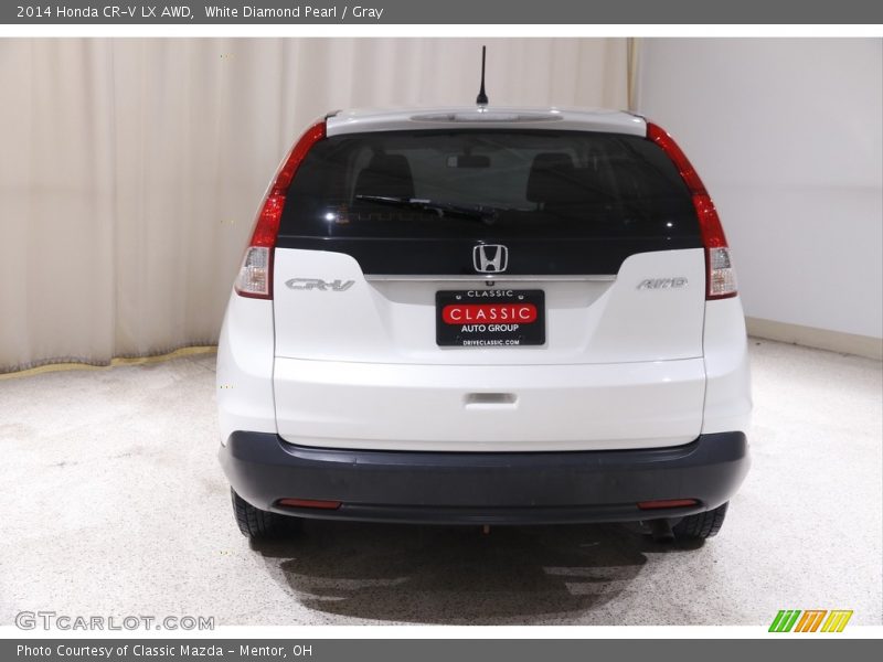 White Diamond Pearl / Gray 2014 Honda CR-V LX AWD