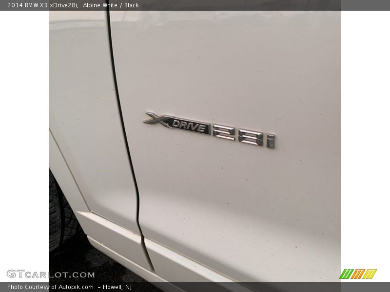 Alpine White / Black 2014 BMW X3 xDrive28i