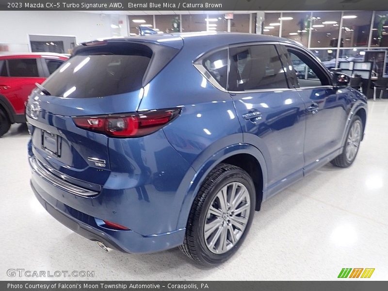Eternal Blue Mica / Caturra Brown 2023 Mazda CX-5 Turbo Signature AWD