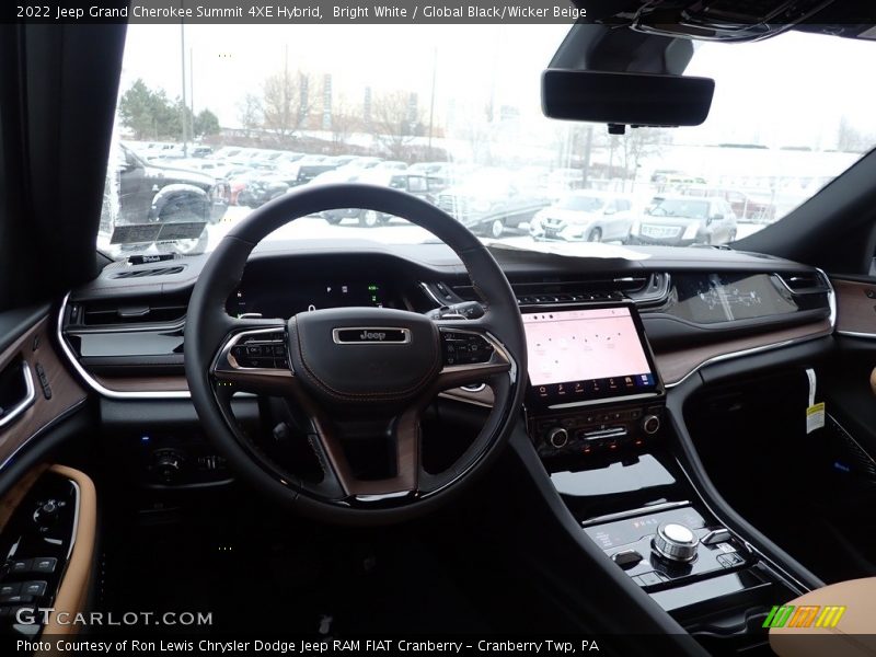 Bright White / Global Black/Wicker Beige 2022 Jeep Grand Cherokee Summit 4XE Hybrid