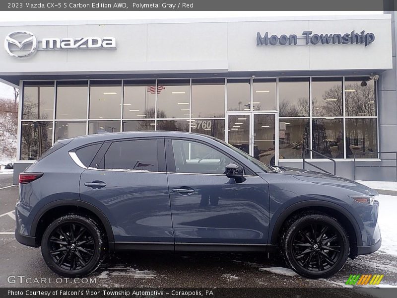 Polymetal Gray / Red 2023 Mazda CX-5 S Carbon Edition AWD