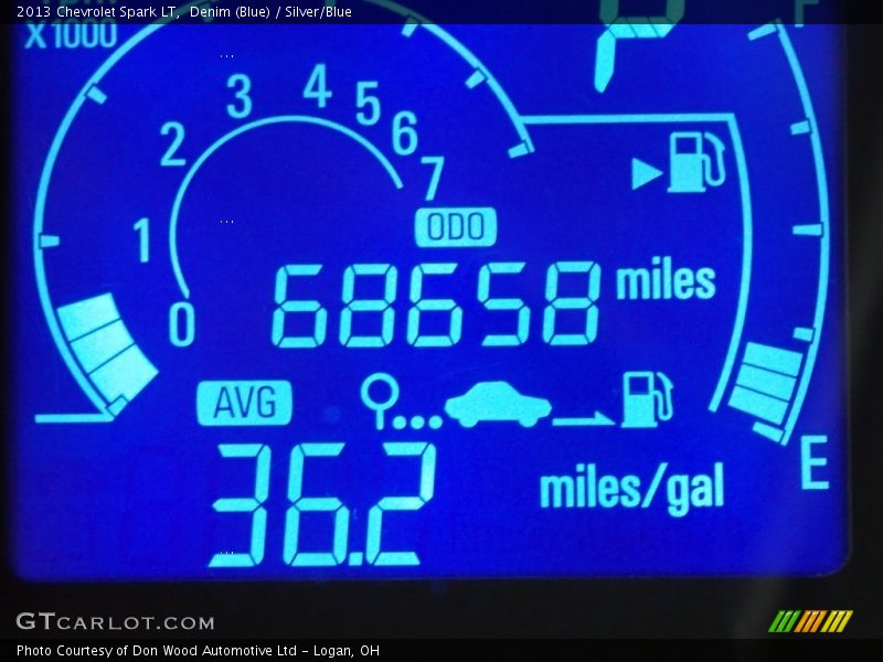 Denim (Blue) / Silver/Blue 2013 Chevrolet Spark LT