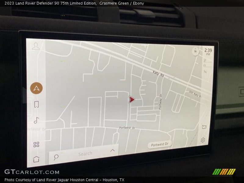 Navigation of 2023 Defender 90 75th Limited Edition