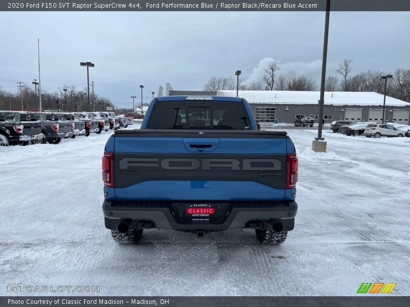Ford Performance Blue / Raptor Black/Recaro Blue Accent 2020 Ford F150 SVT Raptor SuperCrew 4x4