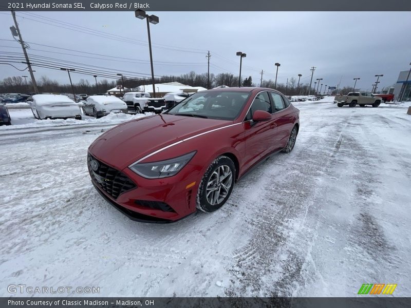 Calypso Red / Black 2021 Hyundai Sonata SEL