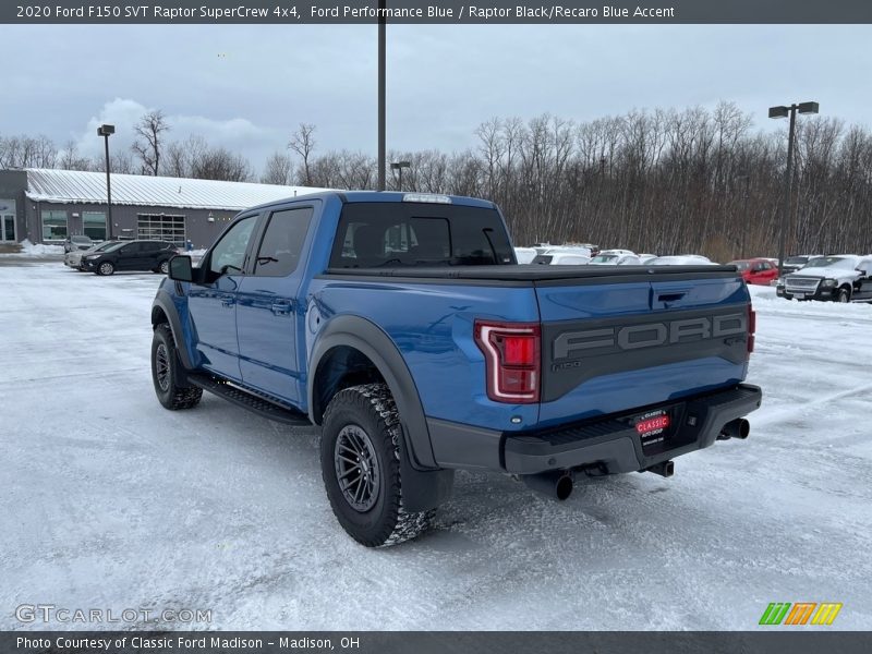 Ford Performance Blue / Raptor Black/Recaro Blue Accent 2020 Ford F150 SVT Raptor SuperCrew 4x4