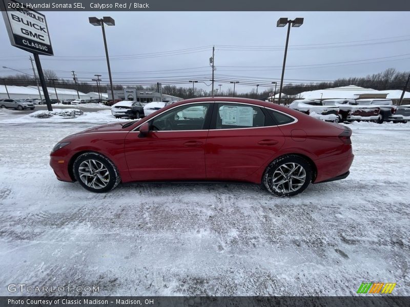 Calypso Red / Black 2021 Hyundai Sonata SEL