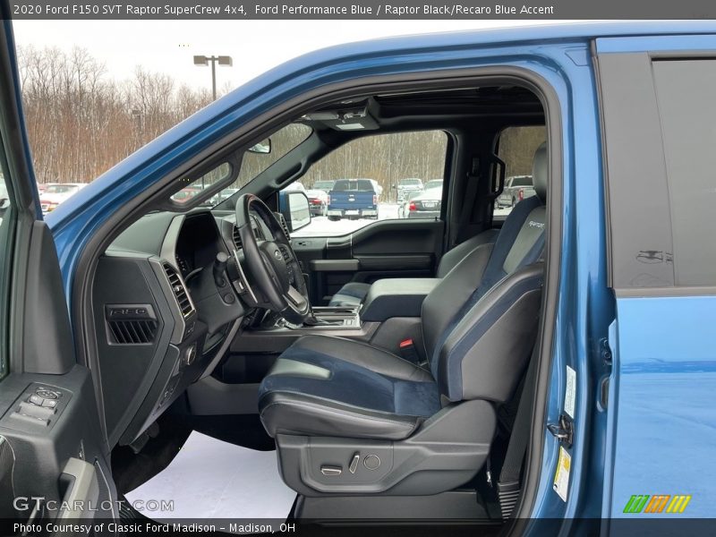  2020 F150 SVT Raptor SuperCrew 4x4 Raptor Black/Recaro Blue Accent Interior