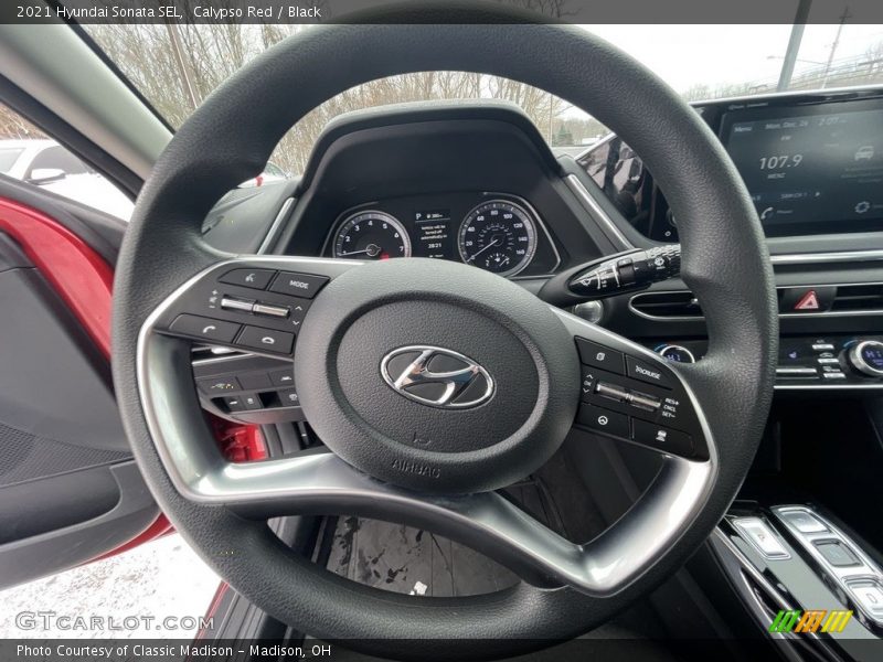 Calypso Red / Black 2021 Hyundai Sonata SEL