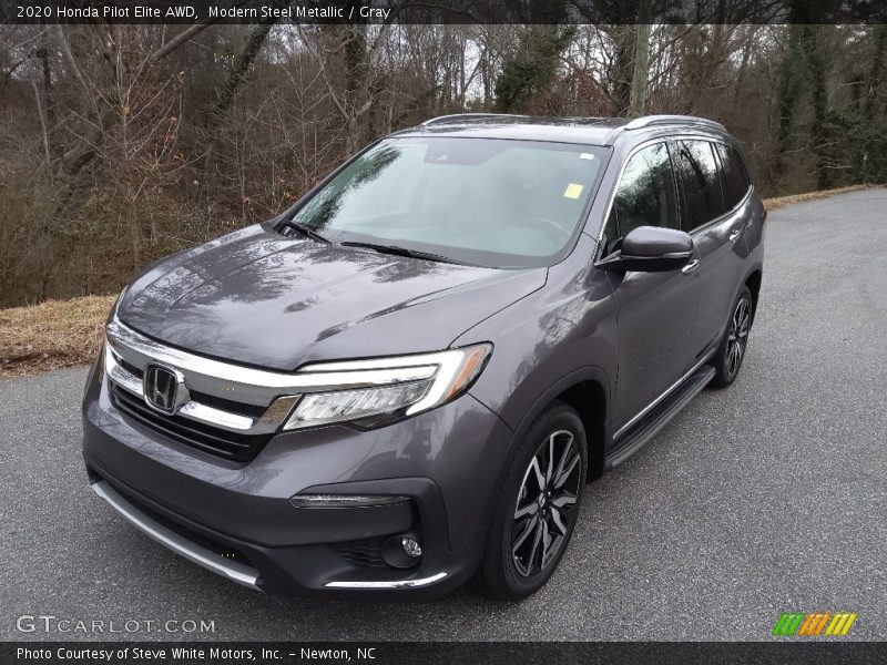 Modern Steel Metallic / Gray 2020 Honda Pilot Elite AWD