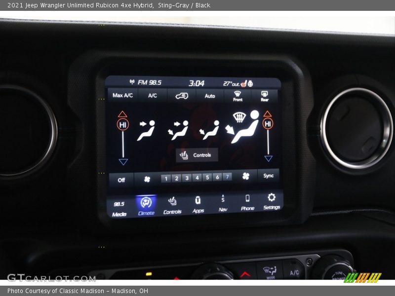 Controls of 2021 Wrangler Unlimited Rubicon 4xe Hybrid