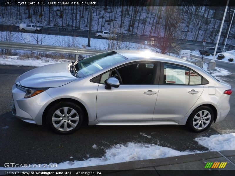 Classic Silver Metallic / Black 2021 Toyota Corolla LE