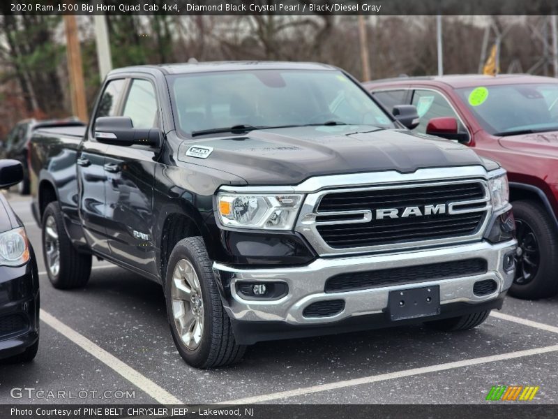 Diamond Black Crystal Pearl / Black/Diesel Gray 2020 Ram 1500 Big Horn Quad Cab 4x4
