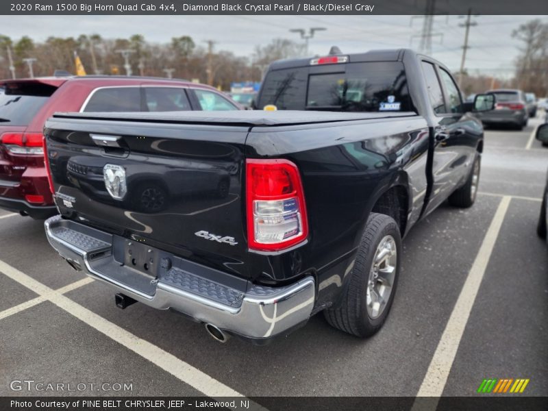 Diamond Black Crystal Pearl / Black/Diesel Gray 2020 Ram 1500 Big Horn Quad Cab 4x4