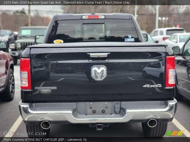 Diamond Black Crystal Pearl / Black/Diesel Gray 2020 Ram 1500 Big Horn Quad Cab 4x4