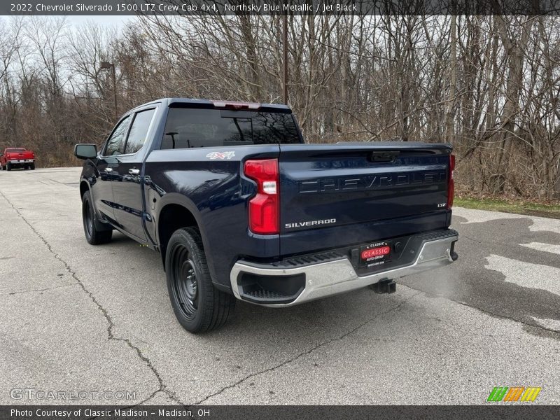 Northsky Blue Metallic / Jet Black 2022 Chevrolet Silverado 1500 LTZ Crew Cab 4x4