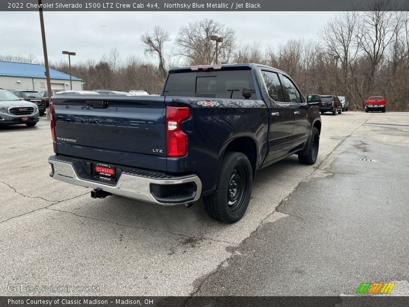 Northsky Blue Metallic / Jet Black 2022 Chevrolet Silverado 1500 LTZ Crew Cab 4x4