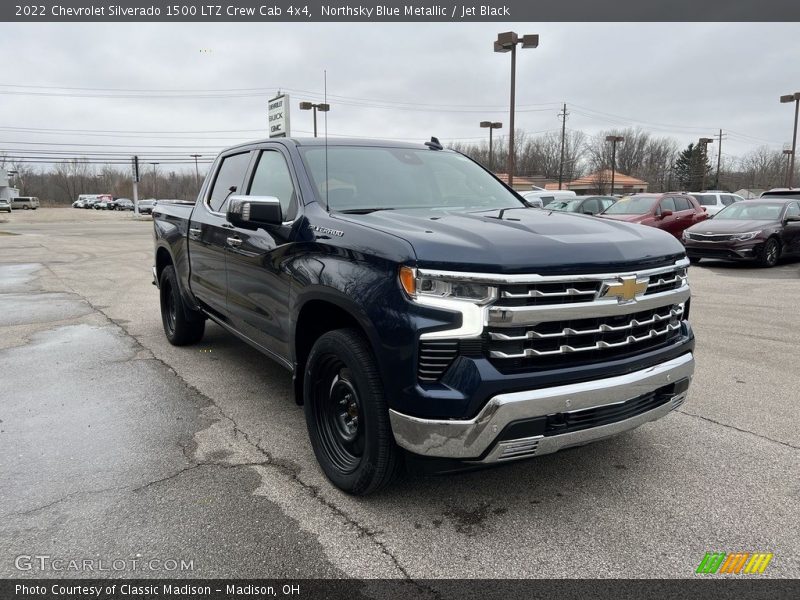 Northsky Blue Metallic / Jet Black 2022 Chevrolet Silverado 1500 LTZ Crew Cab 4x4