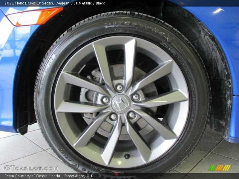 Aegean Blue Metallic / Black 2021 Honda Civic EX Sedan
