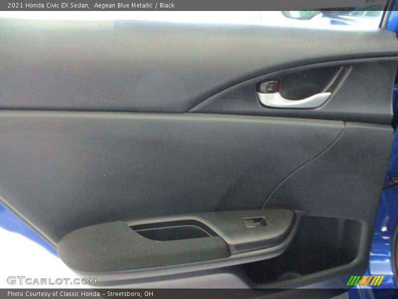Aegean Blue Metallic / Black 2021 Honda Civic EX Sedan
