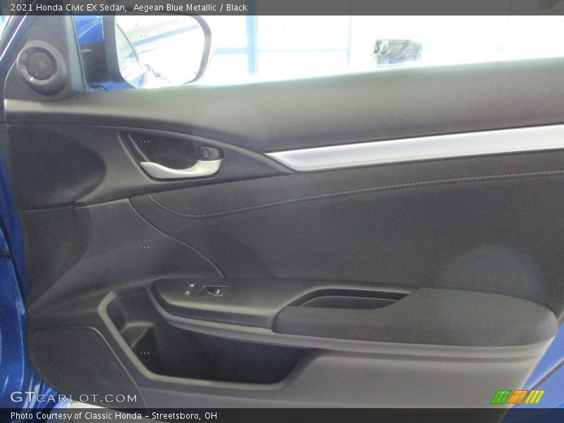 Aegean Blue Metallic / Black 2021 Honda Civic EX Sedan