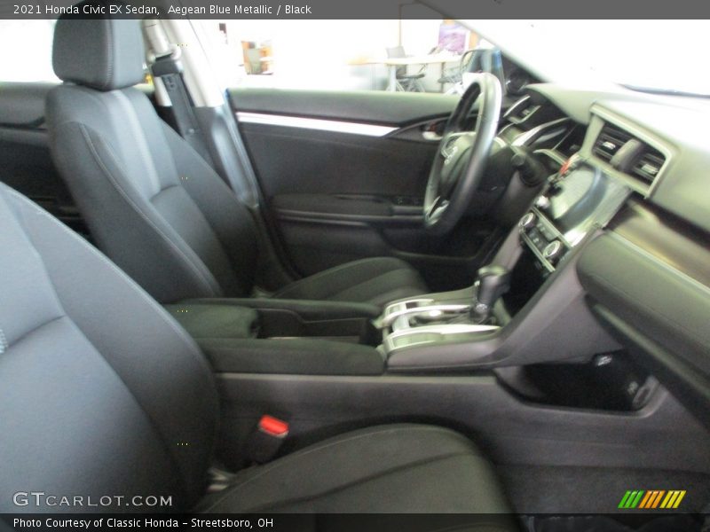 Aegean Blue Metallic / Black 2021 Honda Civic EX Sedan