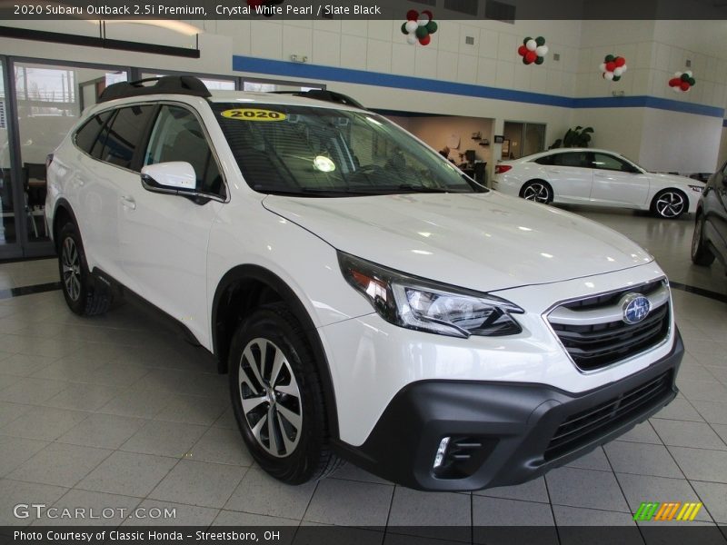 Crystal White Pearl / Slate Black 2020 Subaru Outback 2.5i Premium