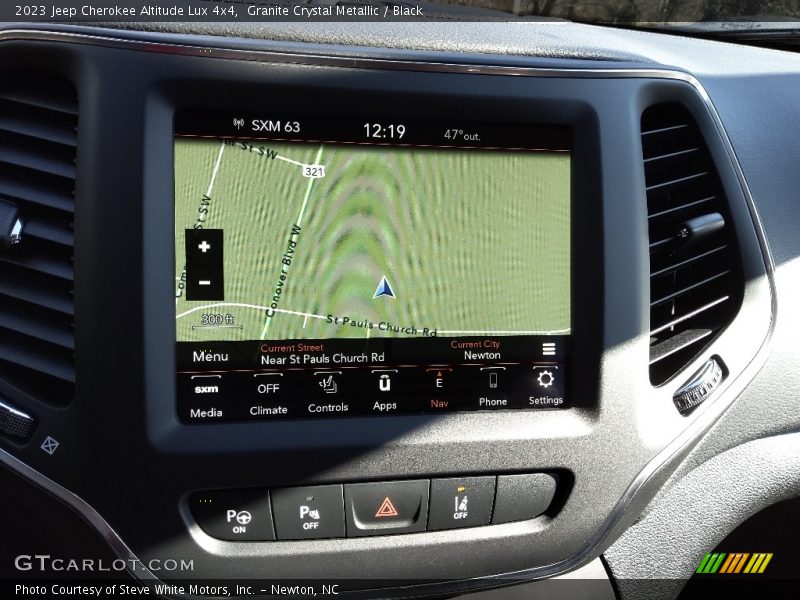 Navigation of 2023 Cherokee Altitude Lux 4x4