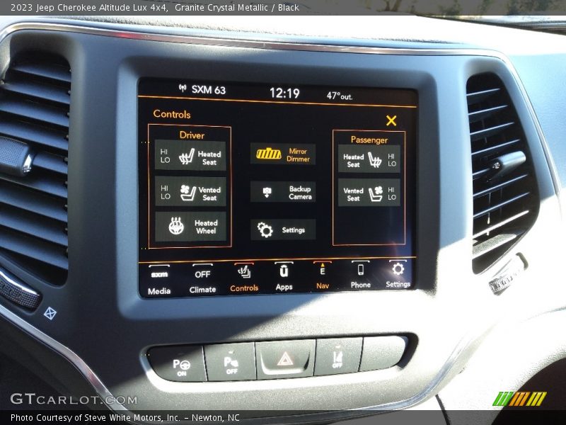 Controls of 2023 Cherokee Altitude Lux 4x4