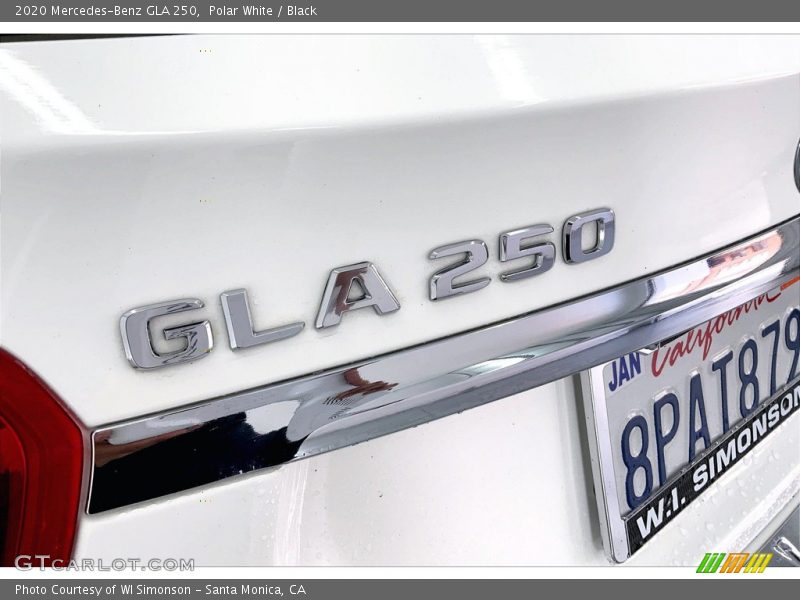 Polar White / Black 2020 Mercedes-Benz GLA 250