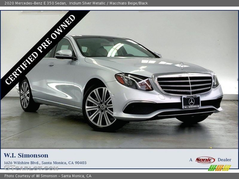 Iridium Silver Metallic / Macchiato Beige/Black 2020 Mercedes-Benz E 350 Sedan