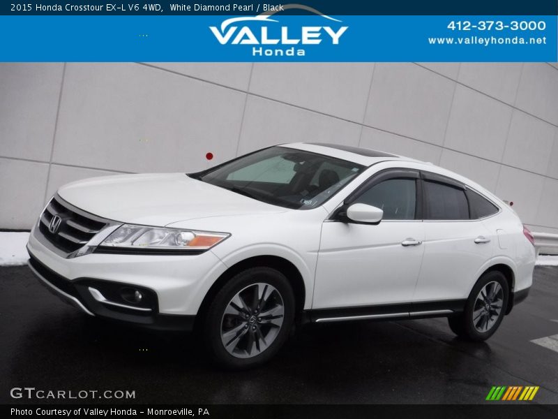 White Diamond Pearl / Black 2015 Honda Crosstour EX-L V6 4WD