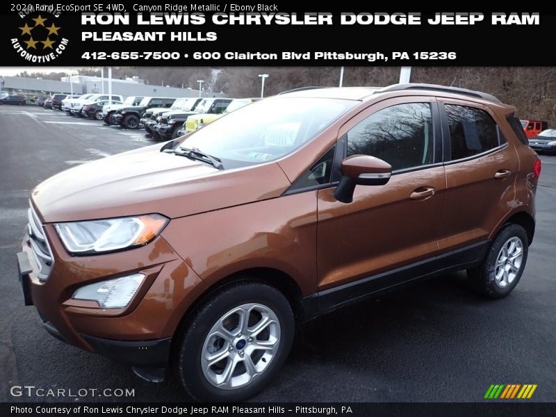 Canyon Ridge Metallic / Ebony Black 2020 Ford EcoSport SE 4WD