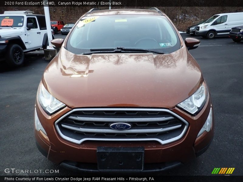 Canyon Ridge Metallic / Ebony Black 2020 Ford EcoSport SE 4WD