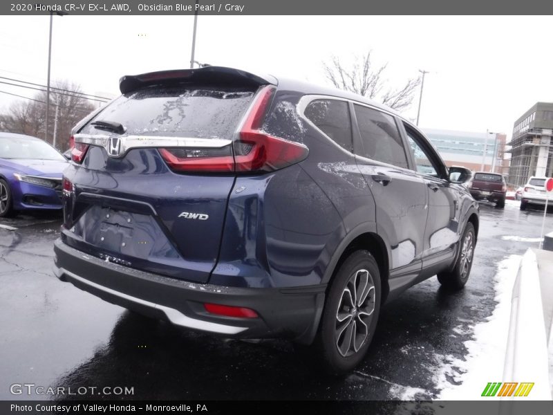 Obsidian Blue Pearl / Gray 2020 Honda CR-V EX-L AWD