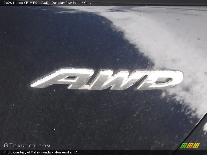 Obsidian Blue Pearl / Gray 2020 Honda CR-V EX-L AWD