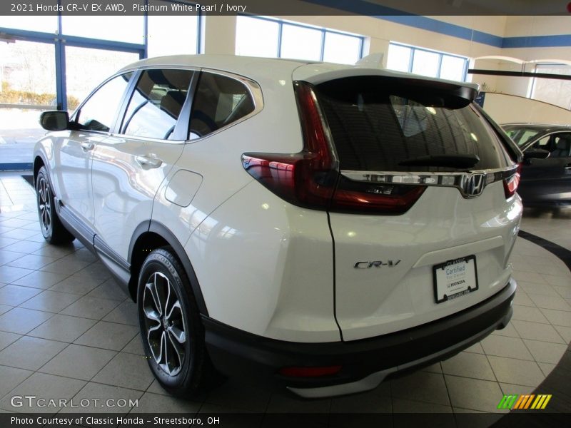 Platinum White Pearl / Ivory 2021 Honda CR-V EX AWD