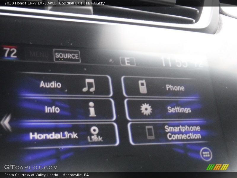 Obsidian Blue Pearl / Gray 2020 Honda CR-V EX-L AWD