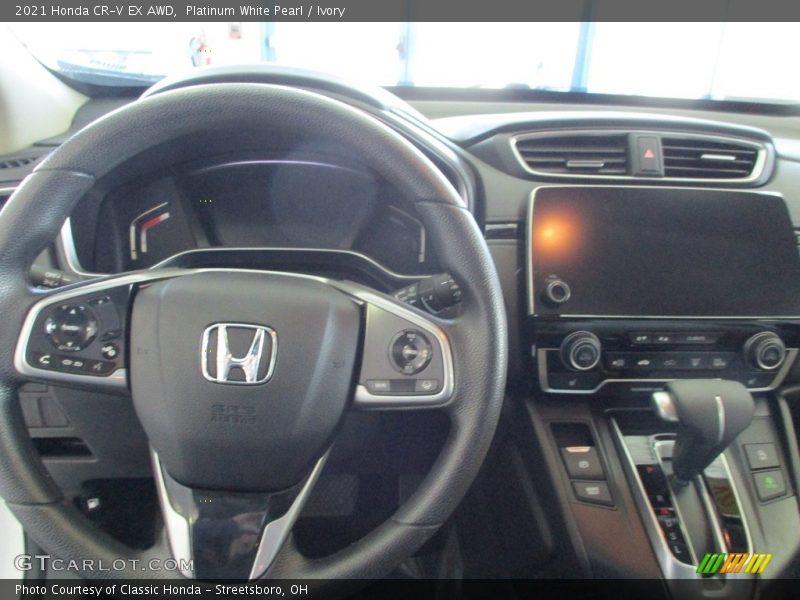 Platinum White Pearl / Ivory 2021 Honda CR-V EX AWD