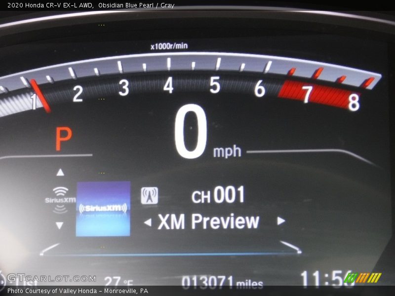Obsidian Blue Pearl / Gray 2020 Honda CR-V EX-L AWD