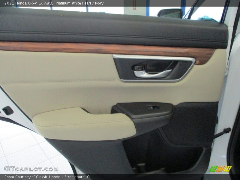 Platinum White Pearl / Ivory 2021 Honda CR-V EX AWD