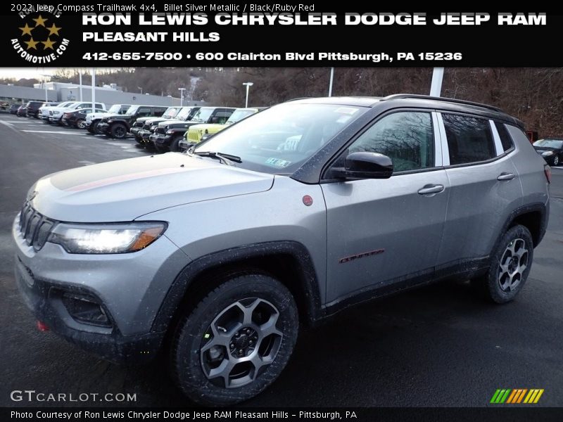 Billet Silver Metallic / Black/Ruby Red 2022 Jeep Compass Trailhawk 4x4