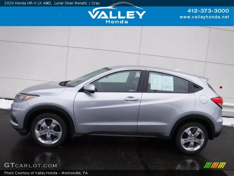 Lunar Silver Metallic / Gray 2020 Honda HR-V LX AWD