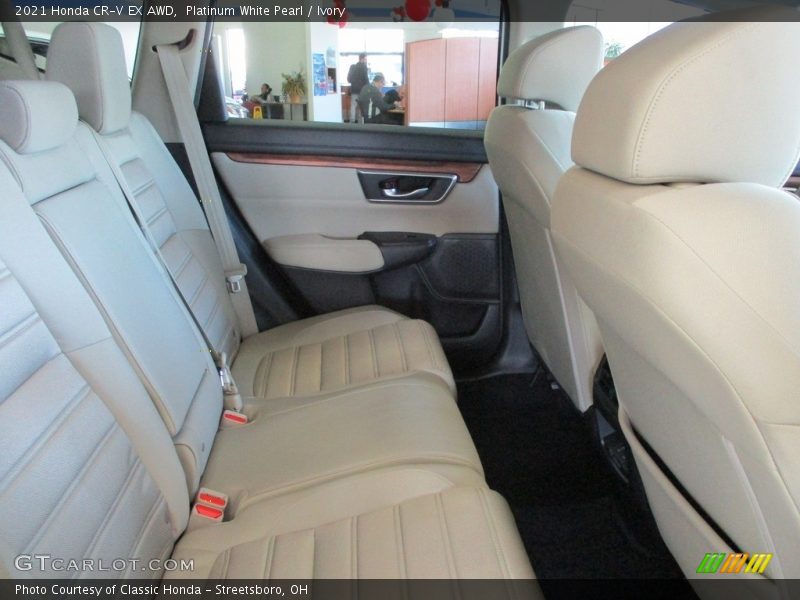 Platinum White Pearl / Ivory 2021 Honda CR-V EX AWD