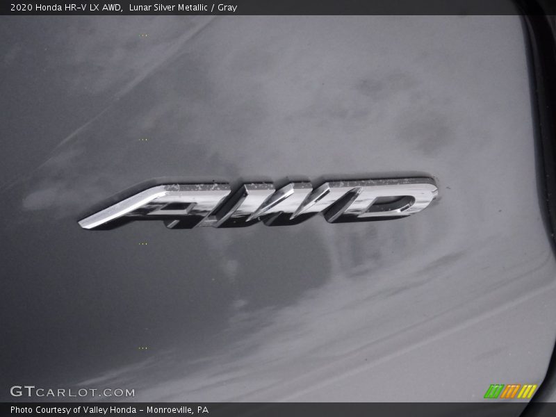 Lunar Silver Metallic / Gray 2020 Honda HR-V LX AWD