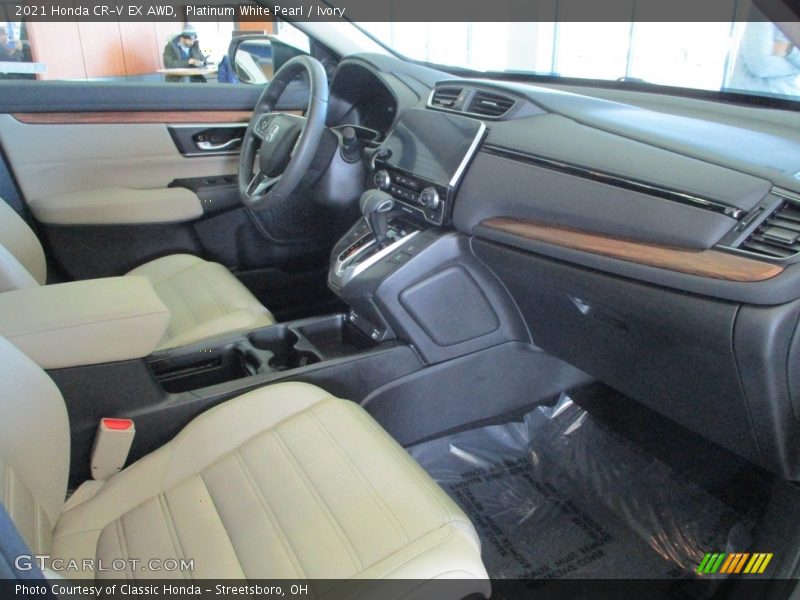 Platinum White Pearl / Ivory 2021 Honda CR-V EX AWD